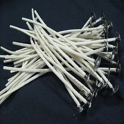25 Candle Wicks 6 Inch Zinc Core 51-32-18 Candle Making Supplies